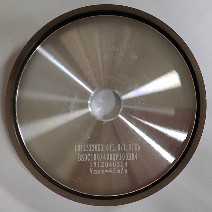 diamond & cbn grinding wheel for bi-metal band saw blades top 12a2/20° 125X20X3.6(1.8/1.8)X6 Featured Image