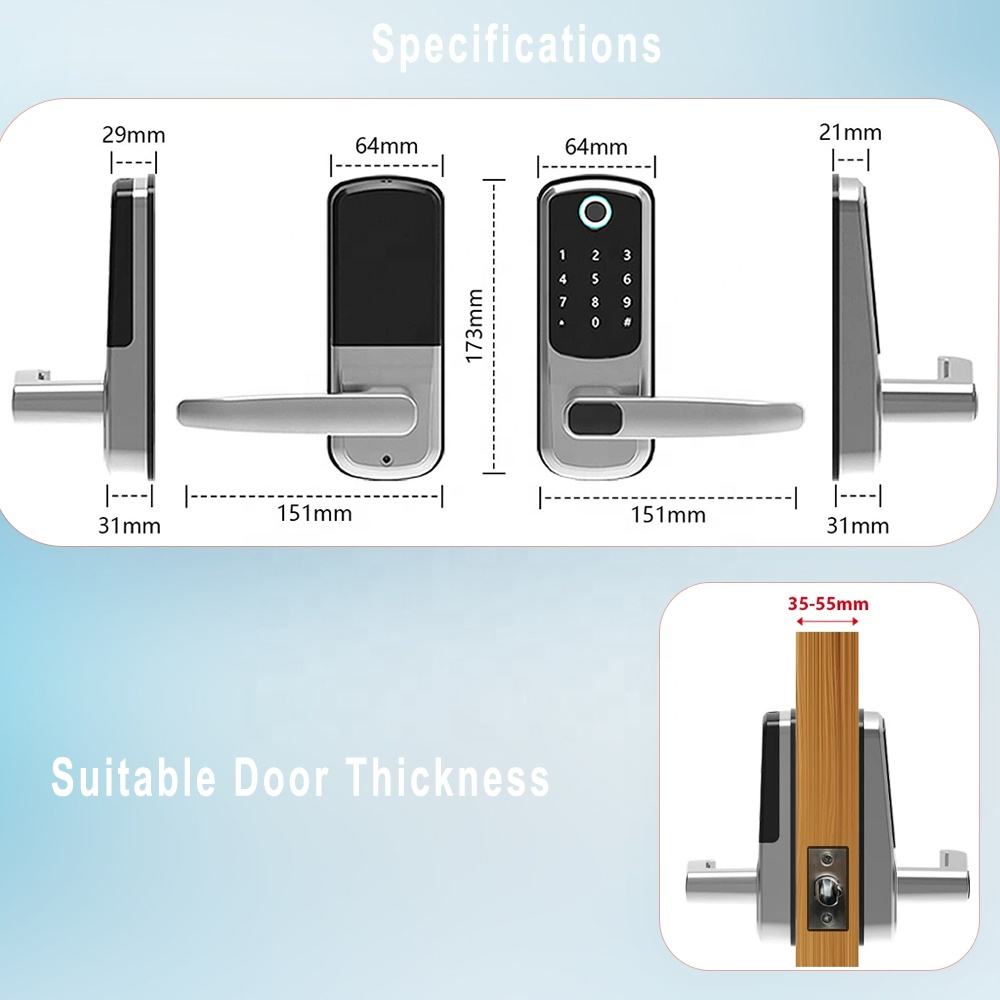 622-Digital Fingerprint Door Lock/ WiFi Remote Control Tuya app