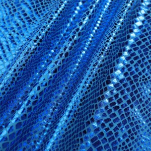 Polyester Spandex Hologram Four Way Stretch Swimwear Fabric