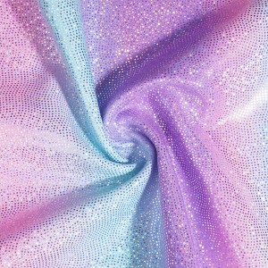 Roze en blauwe tie-dye nylon spandex UPF 50 badkledingstof