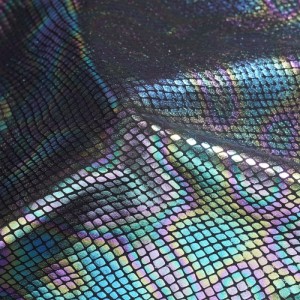 Spandex Nylon Laser Printing ing kain All Over Print Fabric kanggo Activewear