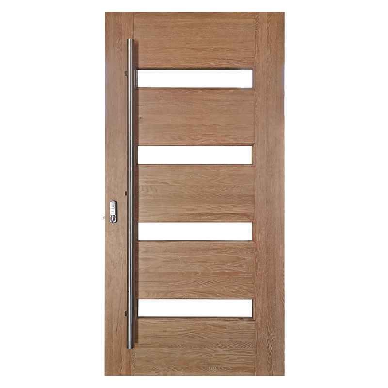 OEM Customized Fire Rated Door Garage To House -
 Solid Oak Pivot Wooden Door with Glass  KD40A-G  – Kangton