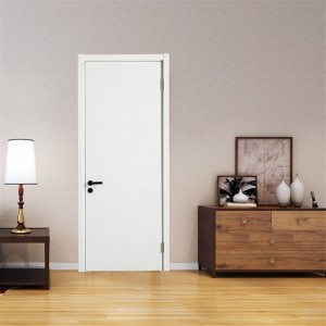 Flat Inetrior Wooden door with White UV Lacquer Finishing for Apartment / Hotel / School