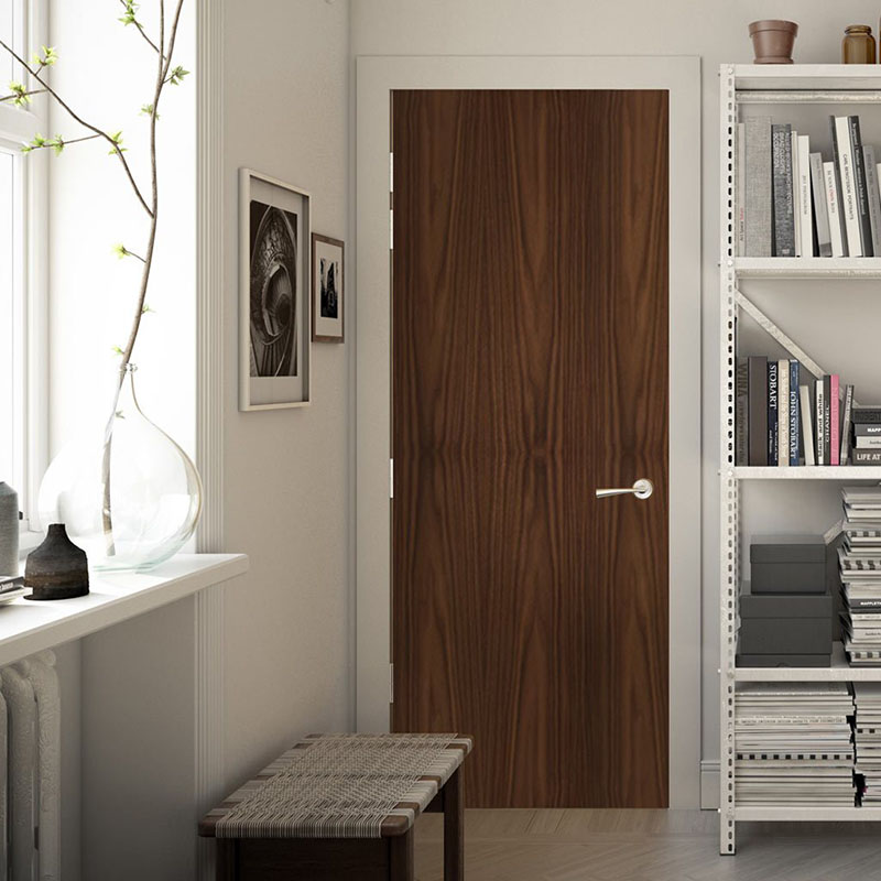 Personlized Products Narrow French Doors Exterior -
 America Black Walnut Solid Wooden door – Kangton