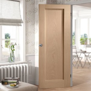 Paneled Solid Wood Primed Shaker Standard Door KD01A oak shaker