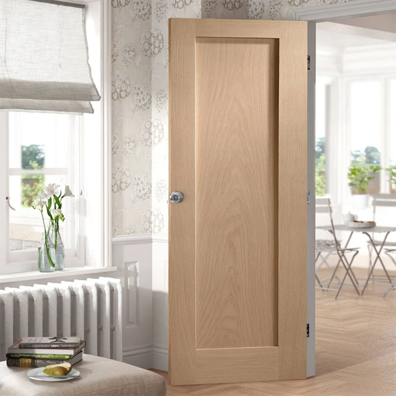 Factory wholesale External French Doors -
 Paneled Solid Wood Primed Shaker Standard Door KD01A oak shaker – Kangton
