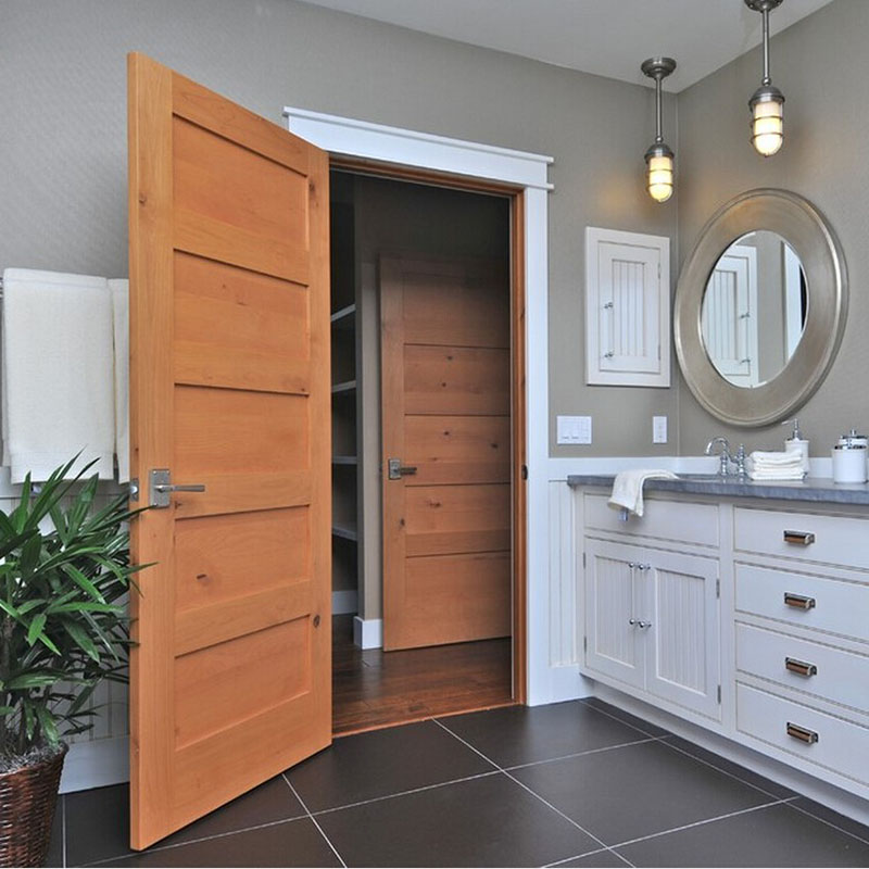 Short Lead Time for Prehung Louvered Doors -
 Kangton  Solid Wood Interior 5 Panel Shaker DoorKD05C Wood Door – Kangton
