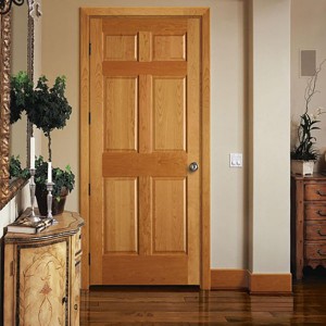 Modern plain Solid Wood main Door/100% solid oak wood door models KD06AP oak