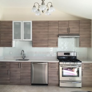 European Style Modern Design Custom Materials Wood Veneer Kitchen Cabinets