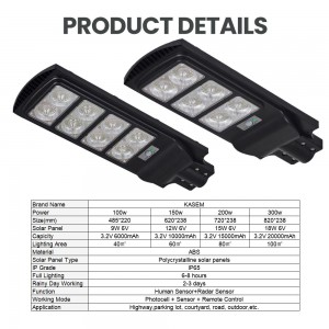 Wholesale Discount China 60W 100W 200W 300W Solar Wall Street Lamp CE RoHS LED Lights Lighting Decoration Energy Saving Power System Home Products Sensor Security Garden Light