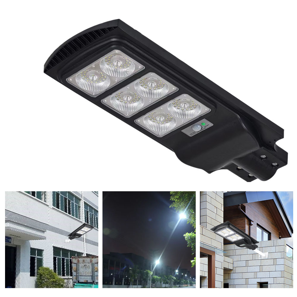 120W Solar Street Lights Outdoor II Dusk to Dawn Sensor Floodlight II 324 PCS LED IP65 High Brightness 15000mAh Battery Solar Streetlight with Remote Control