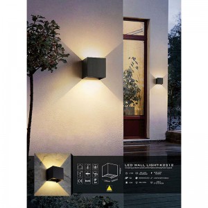 Modern Led Wall Light Outdoor Porch Wall lamp 10W 3000K Indoor Wall Sconce Aluminum Exterior Lights Fixture Suitable for Patio, Stairs,Hallway, Living Room