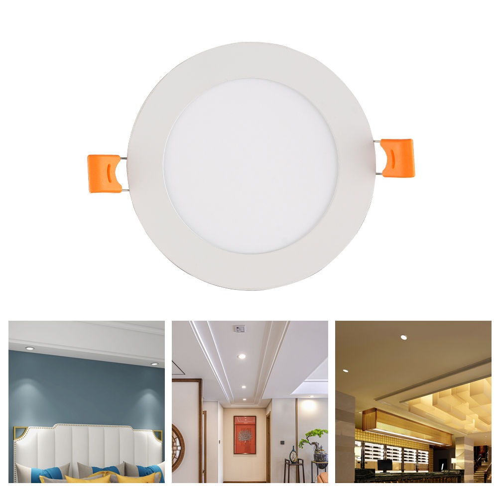 waterproof IP44 3w 6w 9w 12w 18w 24w flat led panel lamp recessed round ultra thin slim led ceiling panel light Featured Image