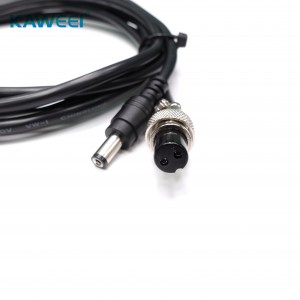 CPC кабел за поврзување Кружен конектор женски со GX-12 2 пински женски склоп на DC кабел