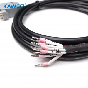 Cable de montaxe D SUB hembra RS232 DB15Pin cable de datos de alimentación para máquina