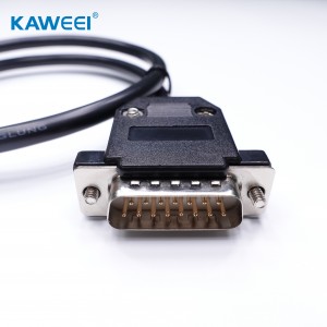 RS232 DB15Pin Male D SUB Assembly Cable Computer Print Case Power Data Cable