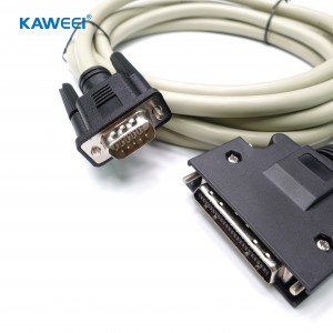 SCSI 50Pin to DB 15Pin Male Connector Cable Assembly ສໍາລັບອຸປະກອນຄວບຄຸມອຸດສາຫະກໍາ