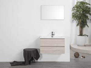 Wall mounted 2 drawers melamine bathroom vanity-1409080