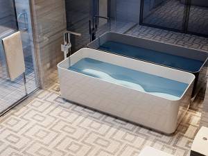 Найбільш продавана ванна з композитного каменю Solid Surface. Окрема ванна