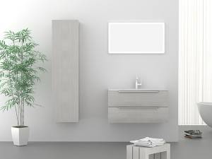 Wall mounted 2 drawers melamine  bathroom vanity-1606090