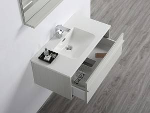 Muur gemonteerde 1 laai eenvoudige ontwerp melamien badkamer wastafel-1726090