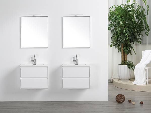 Factory wholesale Small Size Bathroom Vainty - Spanish style wall mounted small cabinet with top LED light – Kazhongao