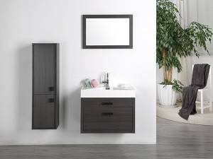 Two drawers north America desgin free standing  melamine bathroom cabinet-1803075