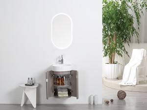 Móveis de banheiro de madeira compensada Armário de banheiro Espelho montado na parede