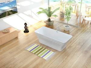PMMA Modern Stone BathTub Solid Surface Окремо стояча ванна зі штучного мармуру