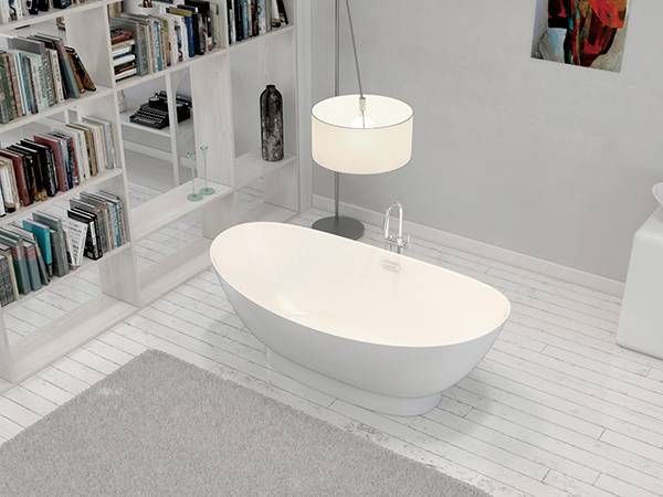 China wholesale Deep Alcove Bathtub Manufacturers - Classic design stone bathtub freestanding acylic bathtub soaking bathtub – Kazhongao