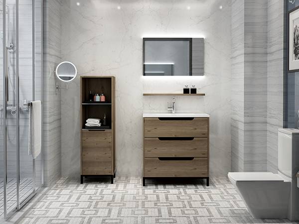 China wholesale Distressed Bathroom Vanity Quotes - free standing bathroom vanity American style – Kazhongao