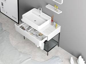 304 stainless steel bathroom vanity with top quality