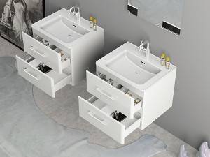 Vienkārša Eiropas dizaina sienas piekarināmā vannas istabas mēbeļu lēta vienība
