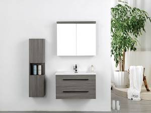 Wall mounted European popular design melamine bathroom furniture