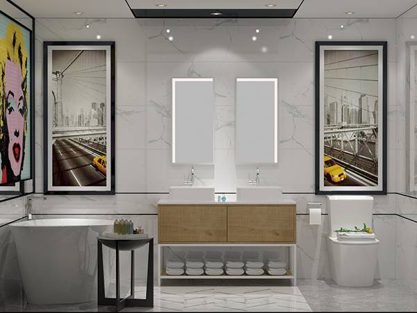 China wholesale Contemporary Bathroom Cabinets Quotes - Wall mounted push open drawer melamine bathroom vanity-2010120  – Kazhongao