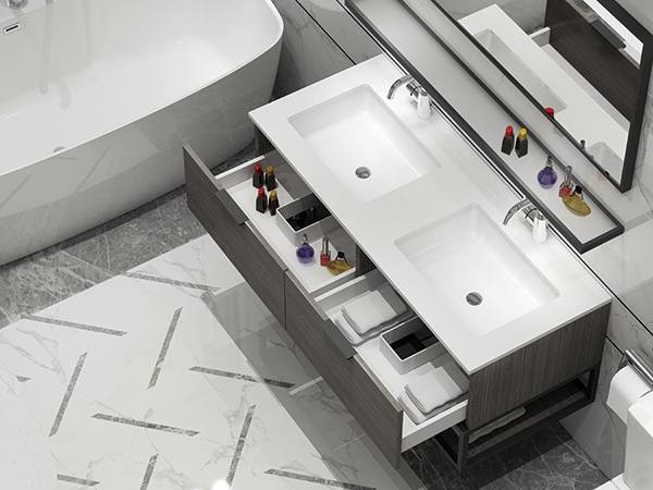 Wall mounted quartz underneath sink melamine bathroom vanity-2019120 Featured Image