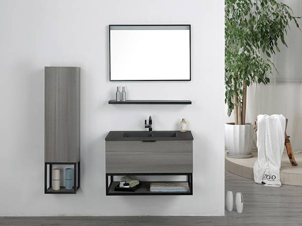 Manufactur standard Bathroom Vanity Cabinets - Wall mounted 304 stainless steel melamine bathroom furniture  – Kazhongao