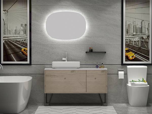 China wholesale Melamine Bathroom Cabinet Supplier - Free standing push to open hardware melamine bathroom vanity-2038120 – Kazhongao