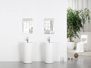 Free standing basin Italy Design Artificial stone Pedestal sink vessel