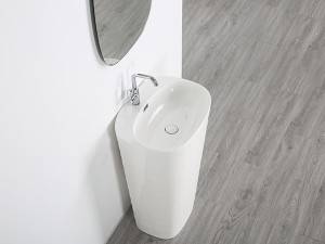 Badeværelsesmøbel Polymarmor fritstående håndvask piedestal vask