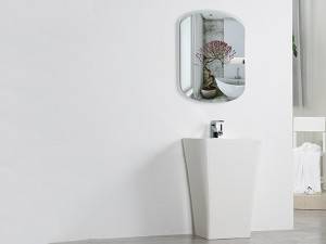 Угаалгын өрөөний хатуу гадаргуутай савалгаатай давирхай Суурийн угаалтуур