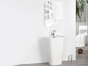 Elegent bathroom free standing basin Resin pedestal sink