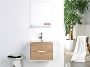Classic bathroom cabinet  wall hung wash basin Artificial stone top