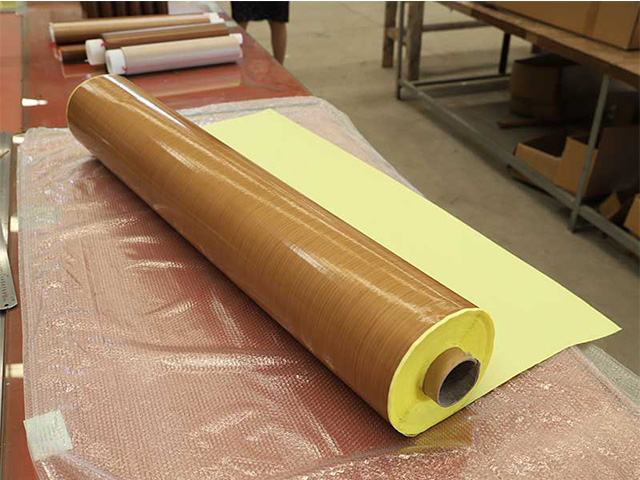 High-Quality Ptfe Adhesive Tape With Yellow Liner Suppliers –  Large Rolls PTFE Fiberglass Fabric Self Adhesive  – KaiCheng