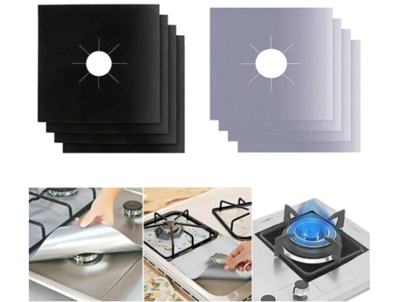 High-Quality Non Stick Gas Range Protector Supplier –  High Temperature Resistant PTFE Silver Gas Range Protectors  – KaiCheng detail pictures