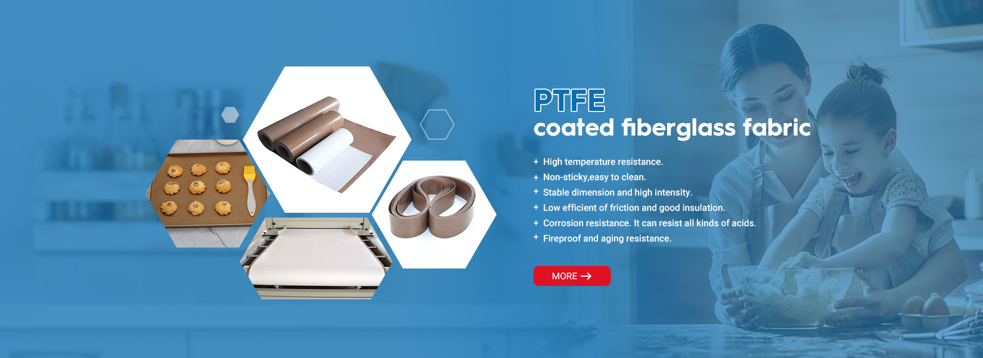 PTFE fiberglass fabric