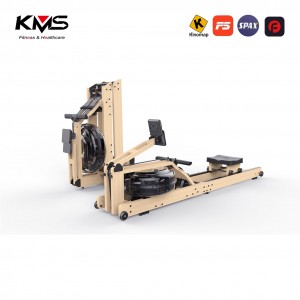 Wood Water Rower with LCD Monitor Water Resistance