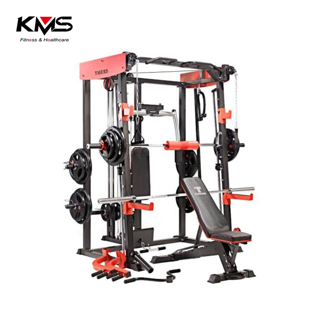 KQ-04404-Multi Rack, Smith និង Pulley, Bench Training Machine
