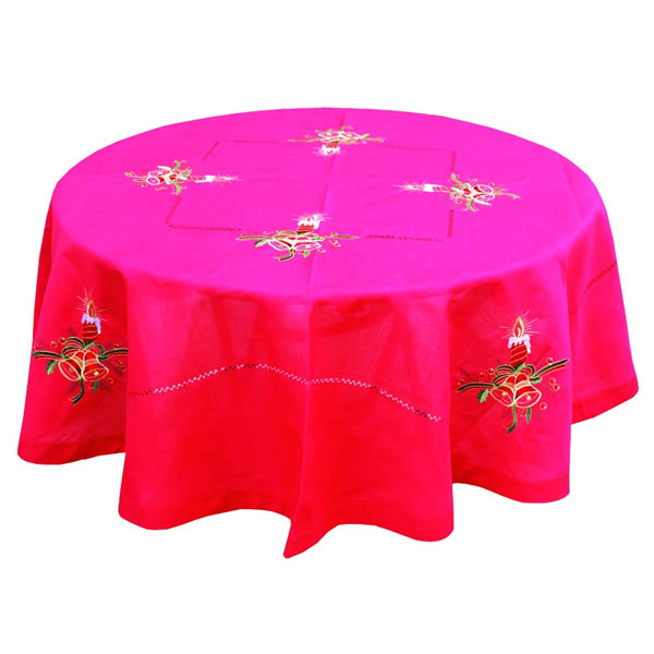 Round Christmas Table Cloth