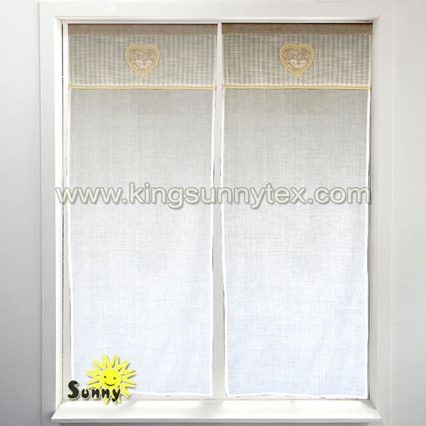 Wholesale Price Movable Curtain - Latest Curtain With Heart Design Lace Border – Kingsun